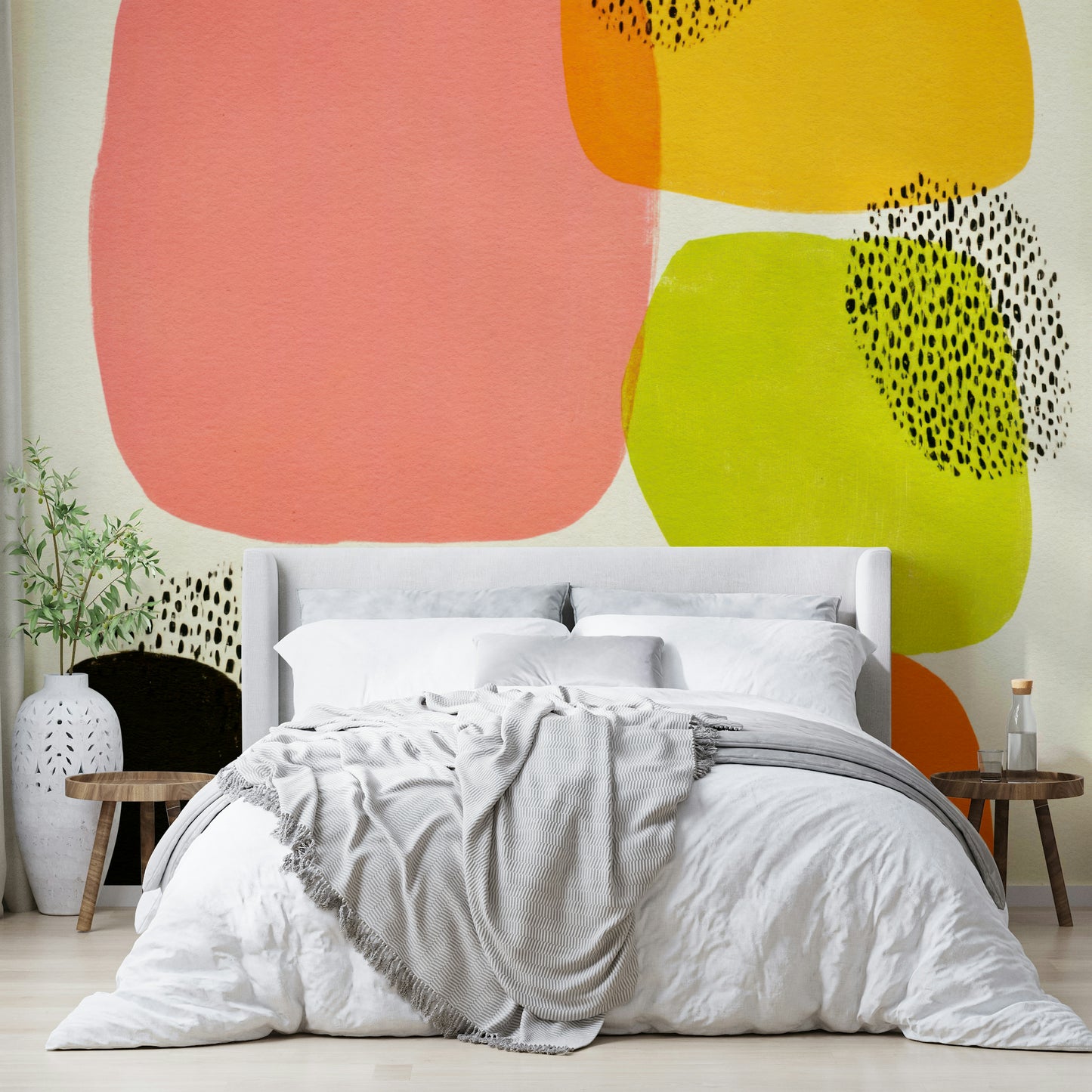 bauhaus inspired color block wall mural

