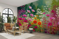 delicate watercolor wildflowers wallpaper

