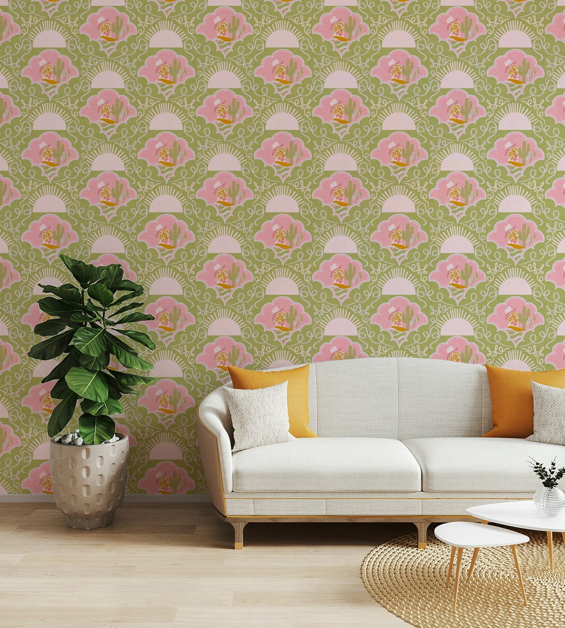 The design is non-realistic and interpretive.

