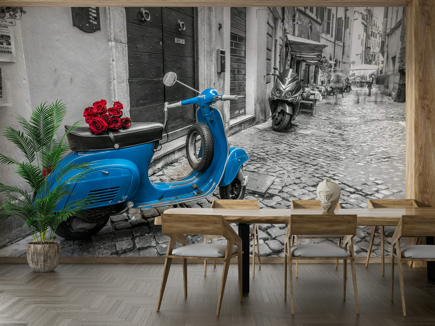 The scooter is the central focus of the image.

