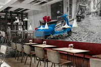 The mood is nostalgic, romantic, and stylish.

