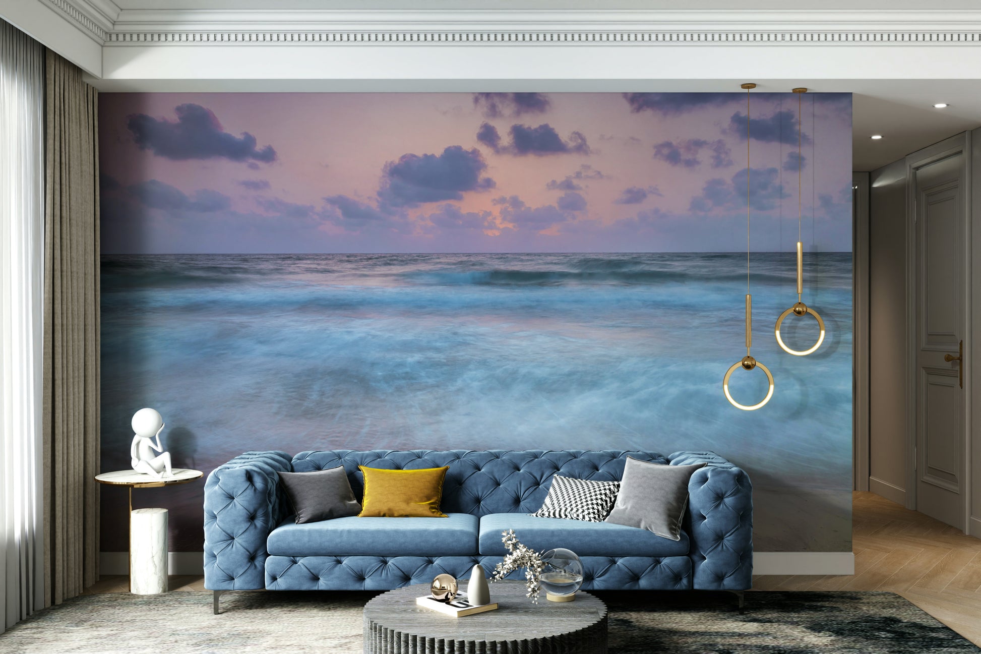 The shoreline is the central focus of the image.

