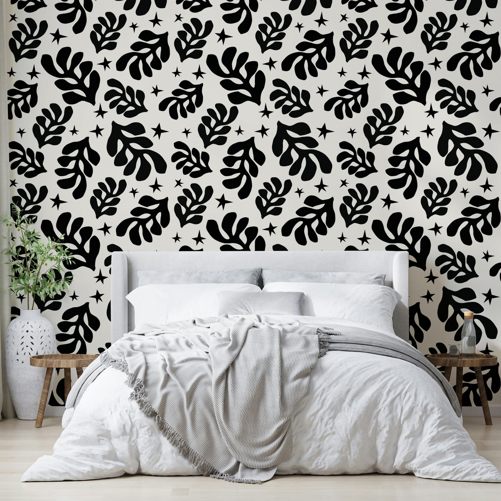 The colors are a modern palette of muted greens and grays.

