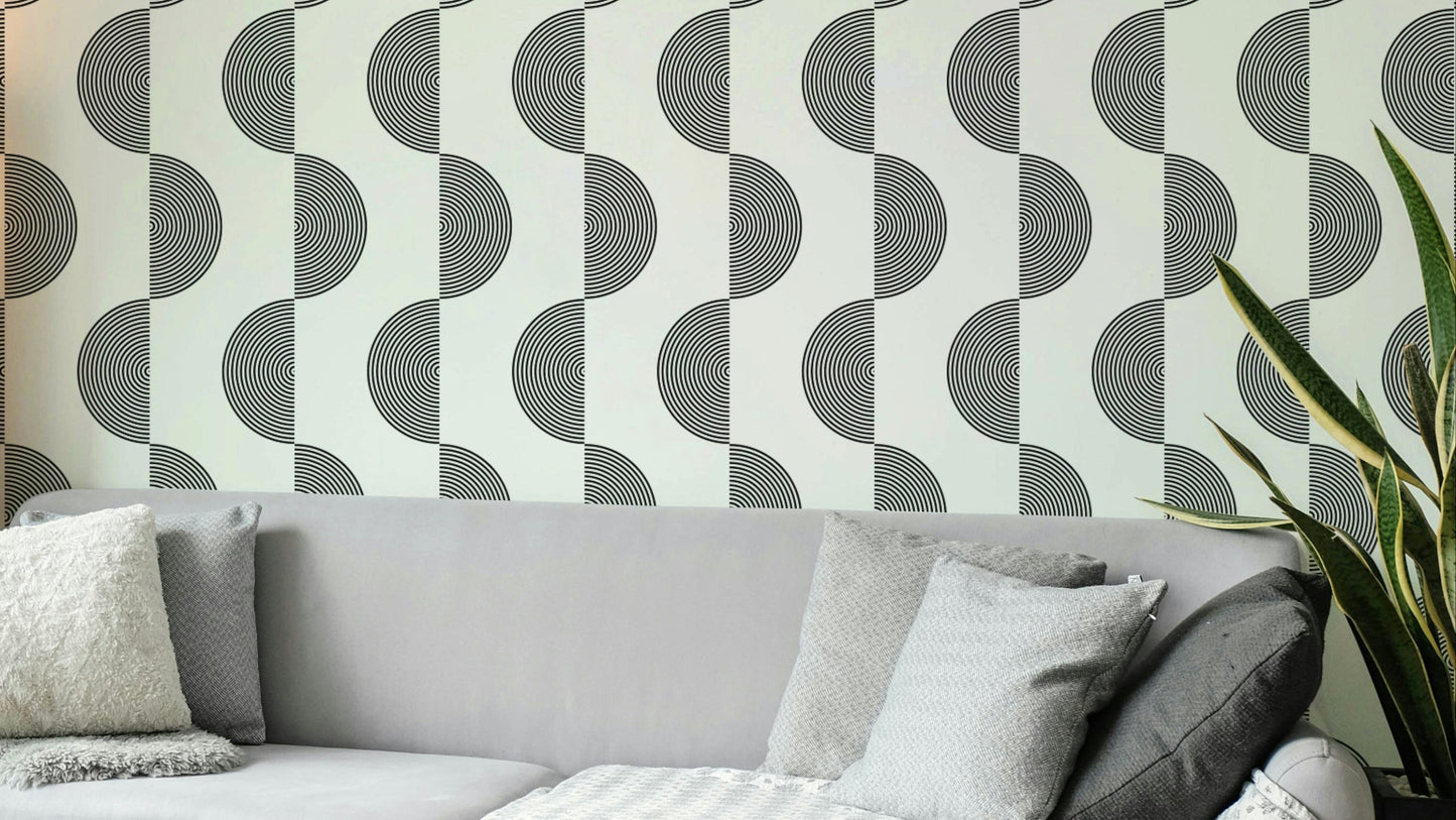 The colors are a classic retro palette, including oranges, yellows, and browns.

