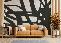 A close-up view of the detailed linear shapes and color blending.

