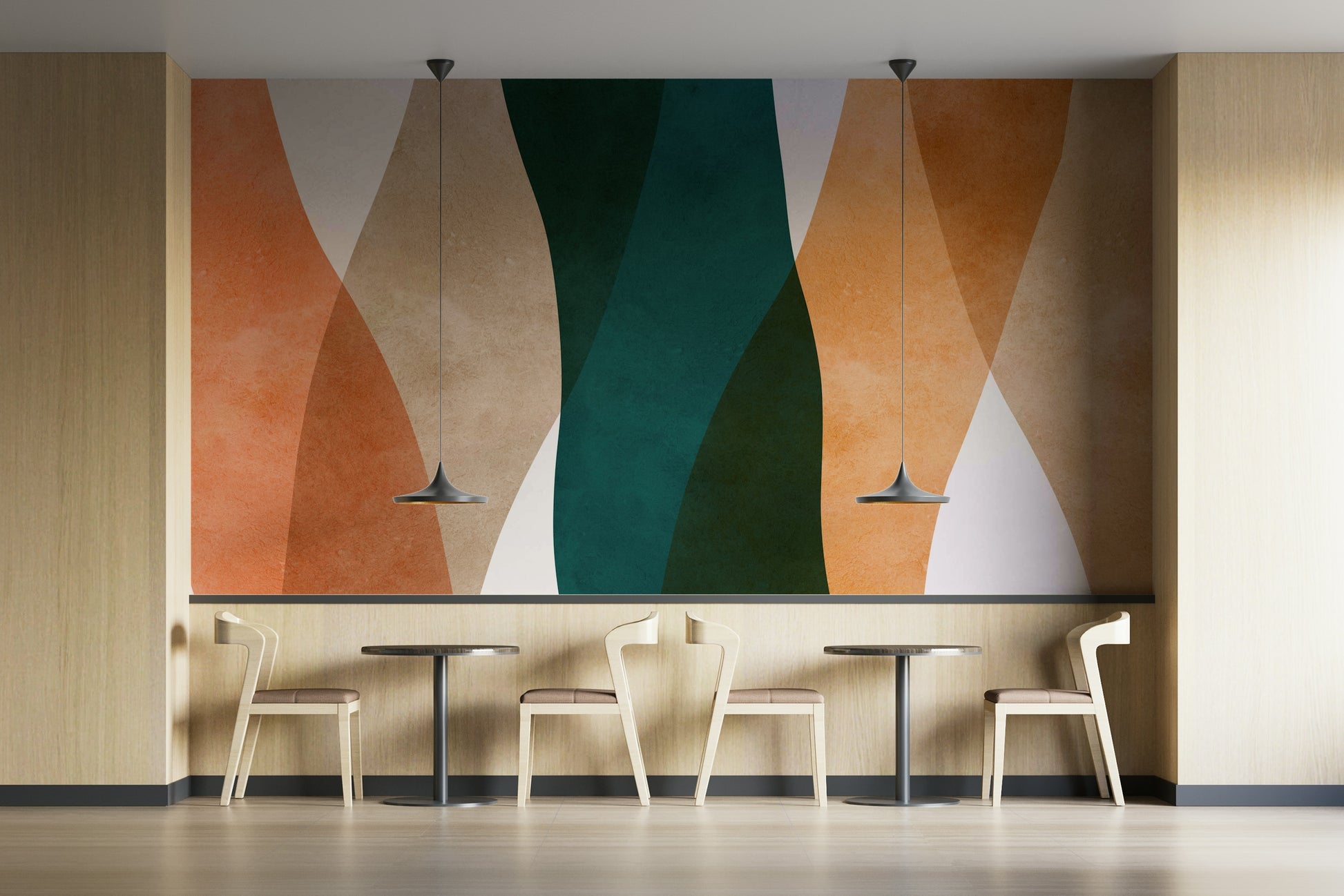 The high-resolution print captures fine details of the lines and color gradients.

