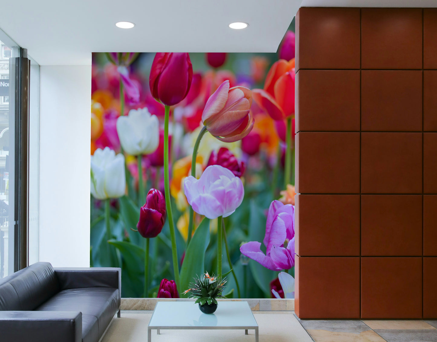 The print captures fine details of the petals and stems, creating a sense of depth.

