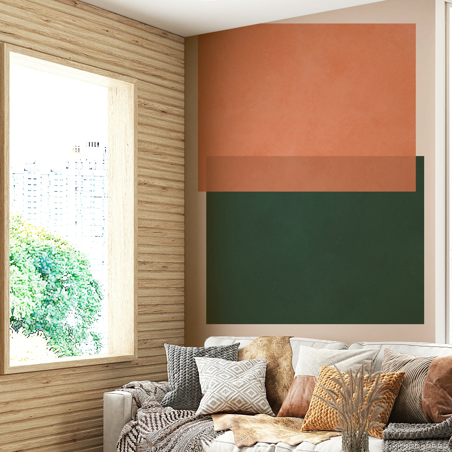 Earthy Geometry Wall Mural