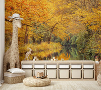 The stream flows gently through the scene.

