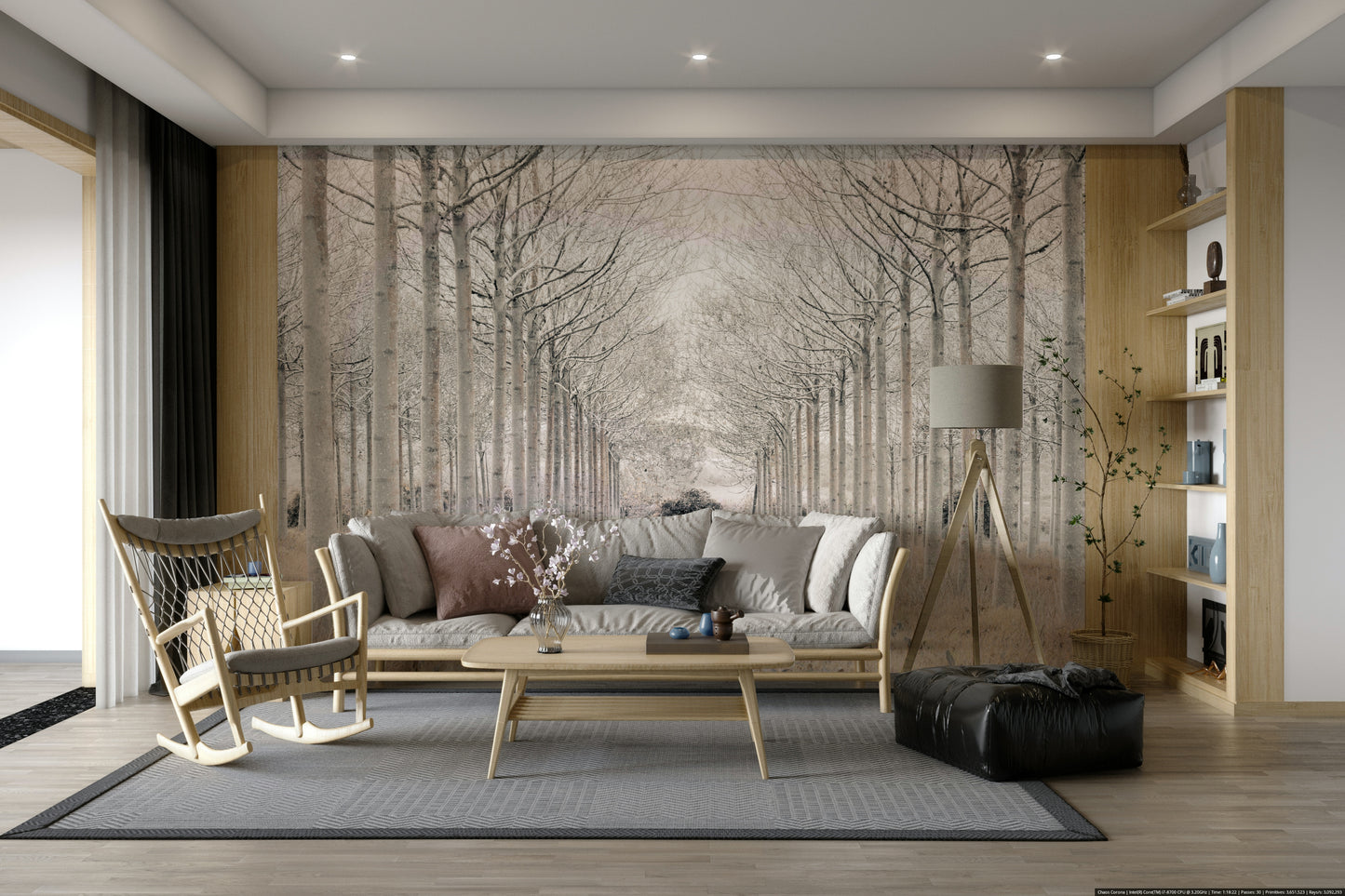 The path is the central focus of the image.

