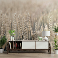 The mural gives a feeling of quiet elegance.

