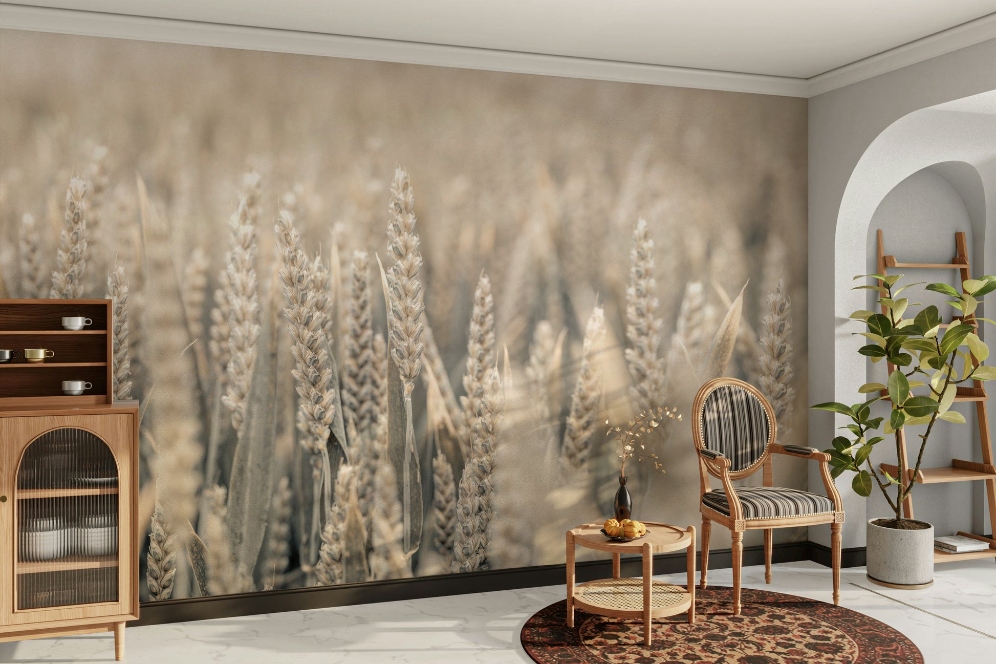 The image captures the natural beauty of wood.

