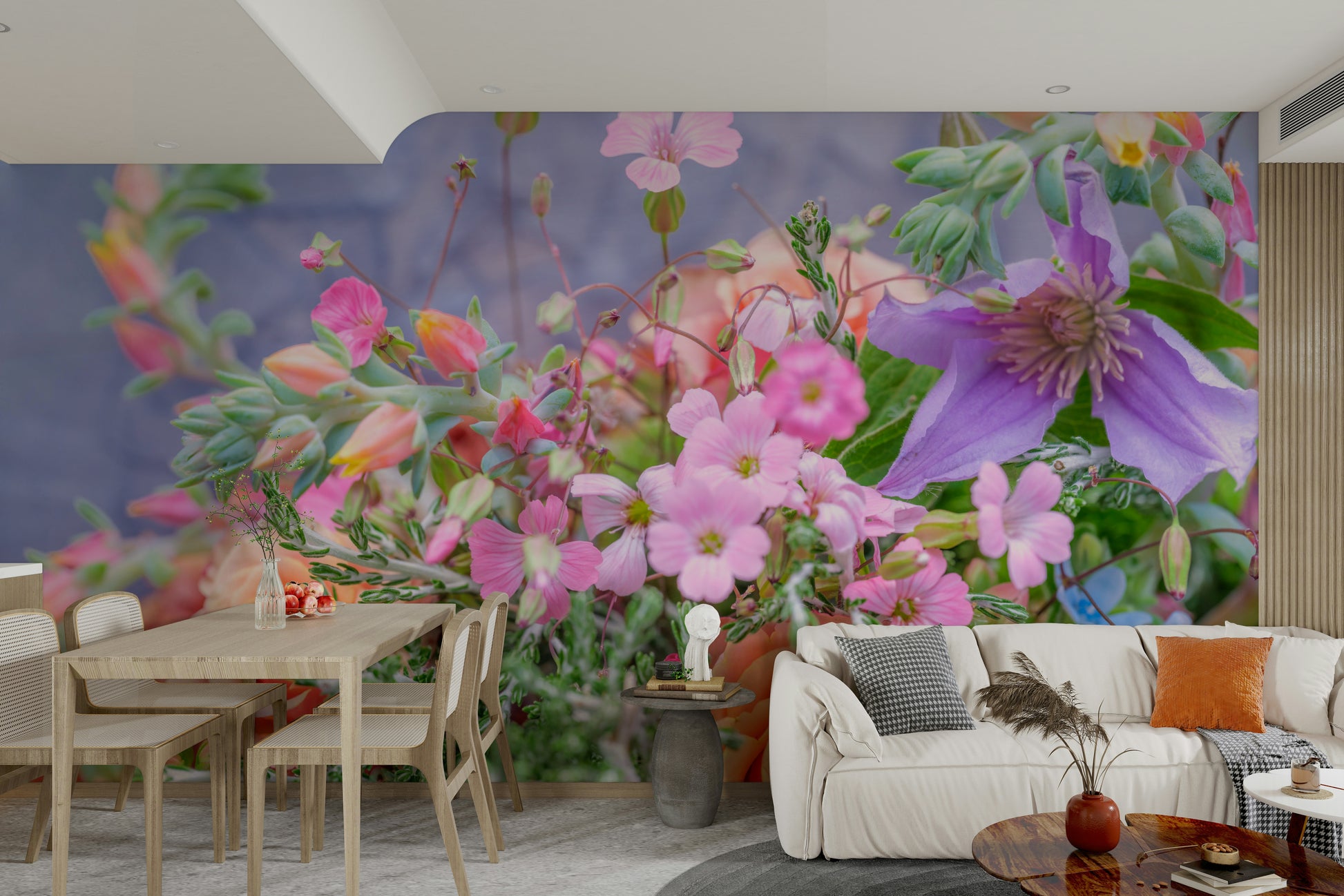 The design is non-realistic and interpretive.

