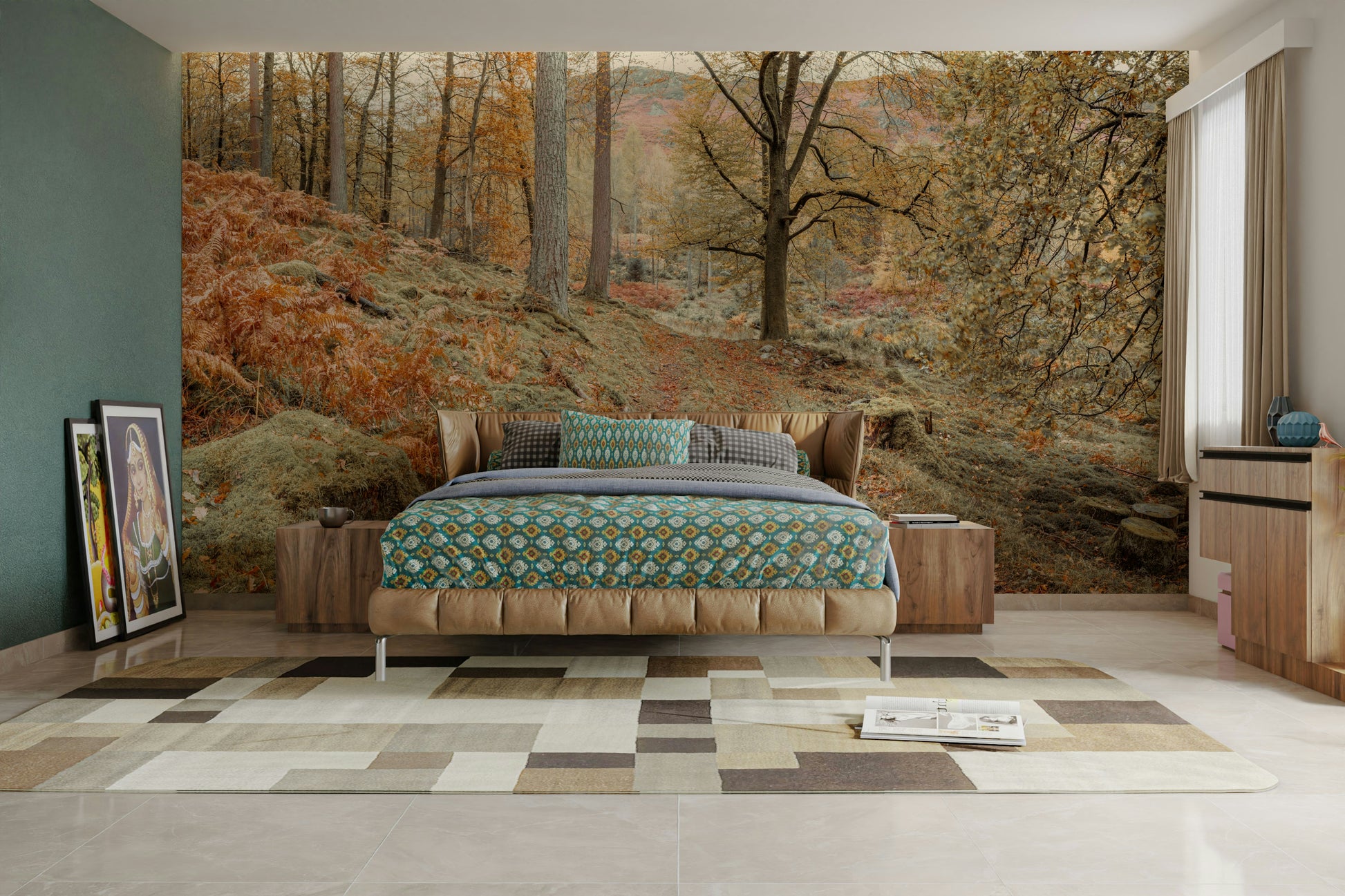 The colors are warm golds, yellows, and browns.

