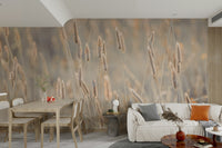 The colors are muted tones of beige, tan, and gray.

