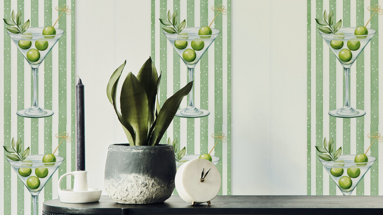 A wallpaper design with a striped pattern.

