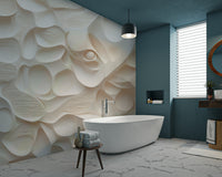 The sculpted surface is the central focus of the image.

