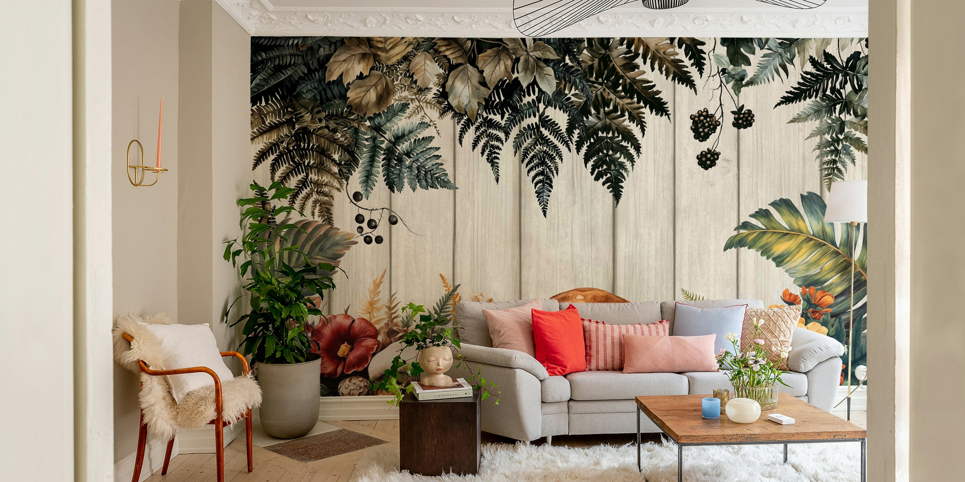 The light filters through the trees, creating a peaceful effect.

