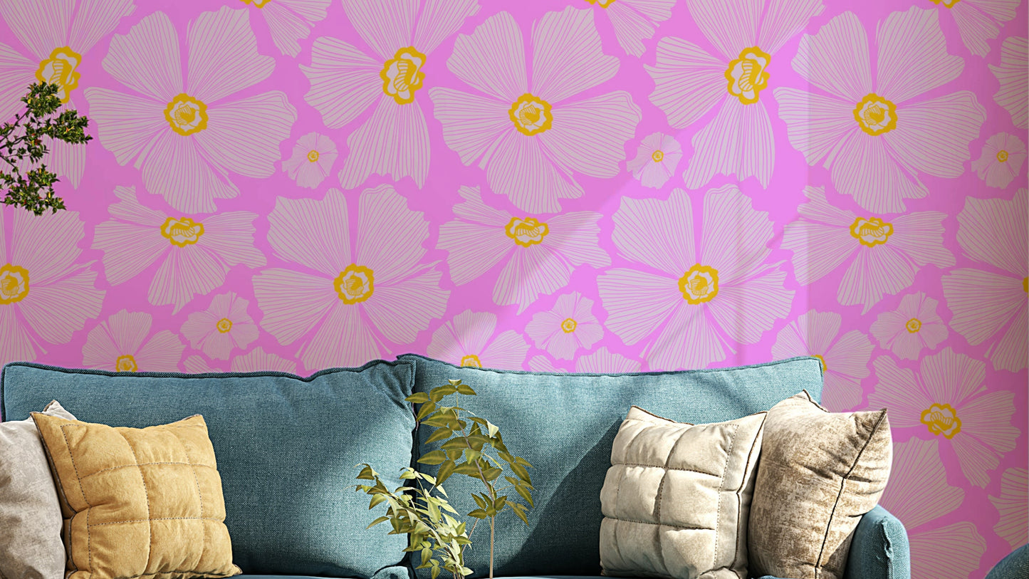 A wallpaper design with a floral pattern.

