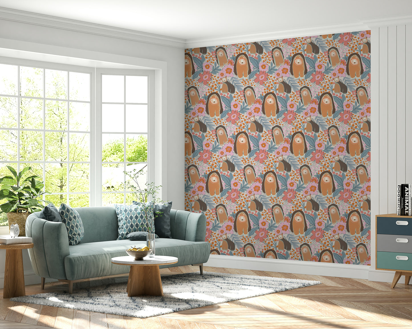 Floral Bears' Den Wallpaper⁠