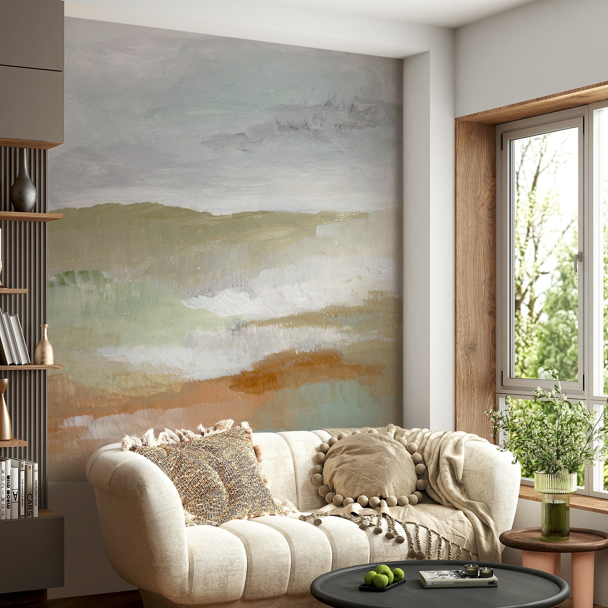 The design gives a feeling of quiet, natural beauty.

