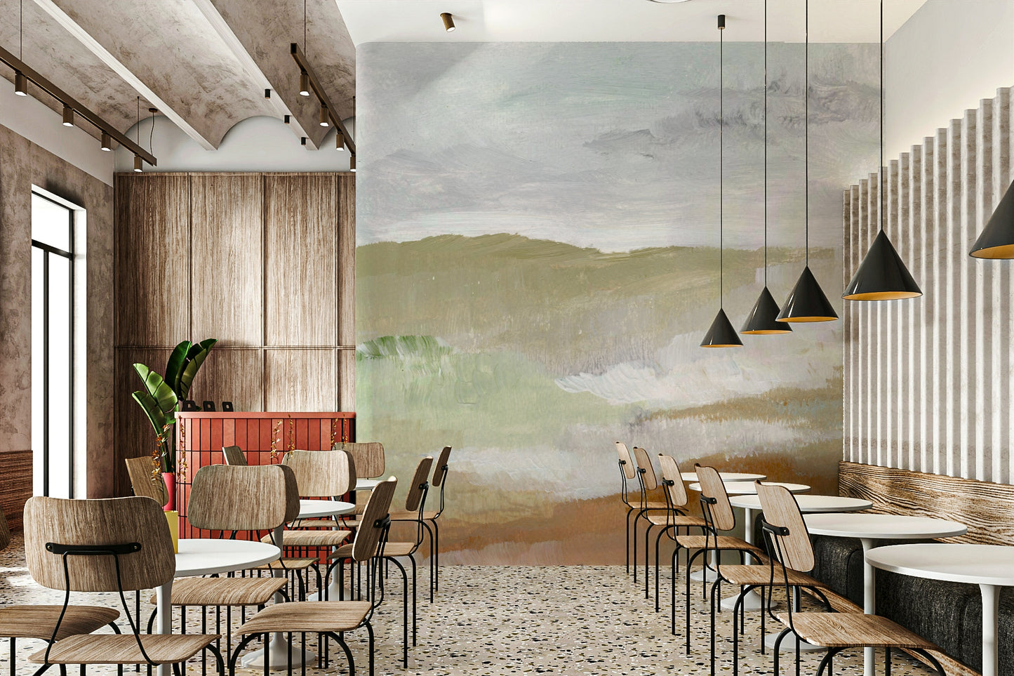 The image has a soft, painted look with visible brushstrokes.

