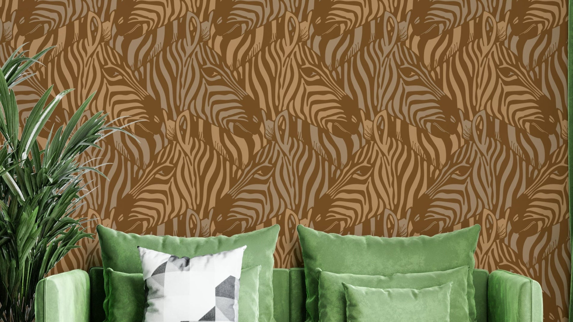 The colors are soft, muted tones of warm neutral, beige, sand, and brown.

