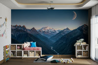 The colors are soft, muted tones of blue, gray, and black.

