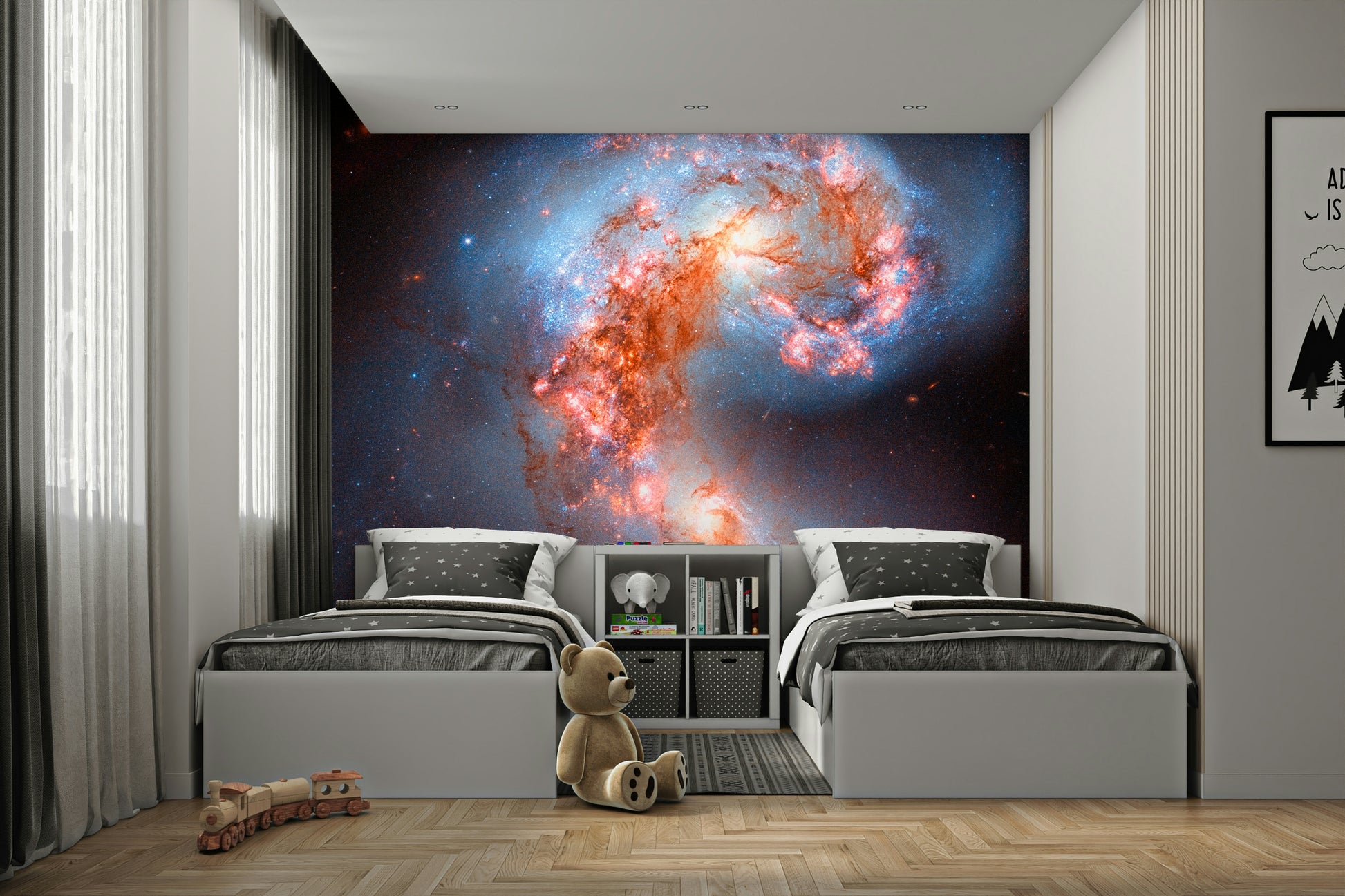 The style is artistic and modern.

