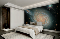 The colors are soft, muted tones of blue, purple, and black.

