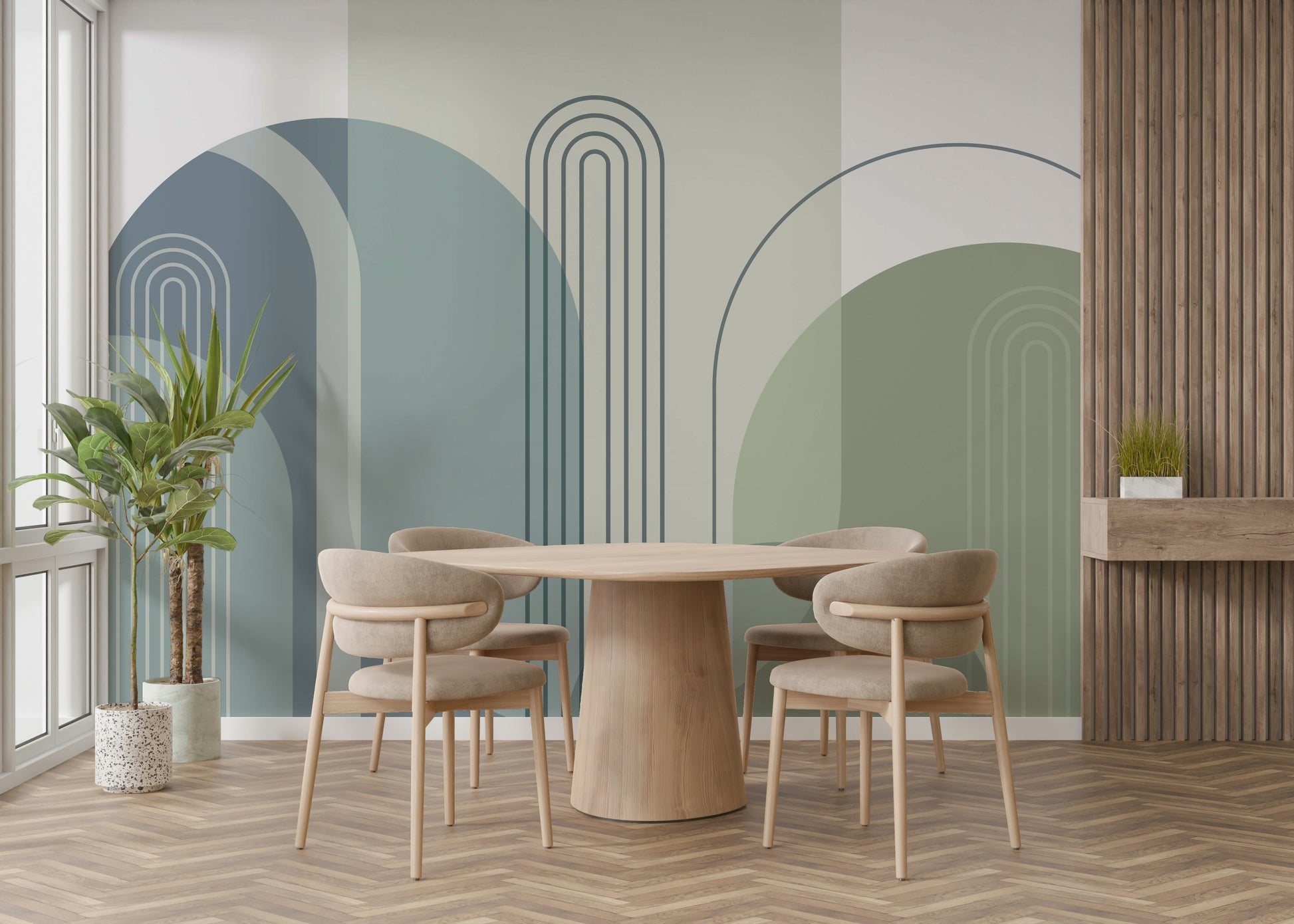 The image shows an artistic impression of gentle, abstract shapes.

