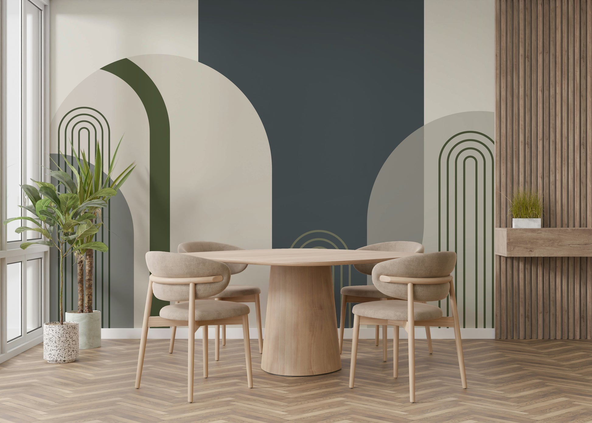 The colors are soft, muted tones.

