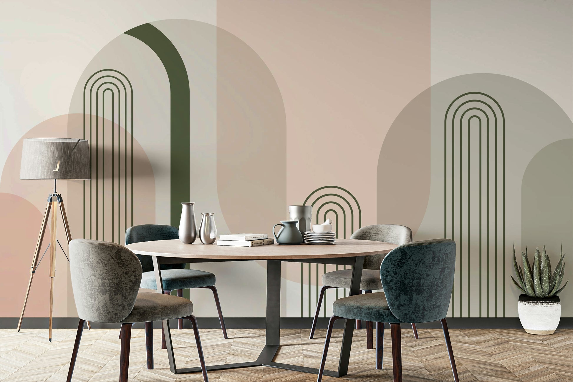 The curved shapes are a central focus of the image.

