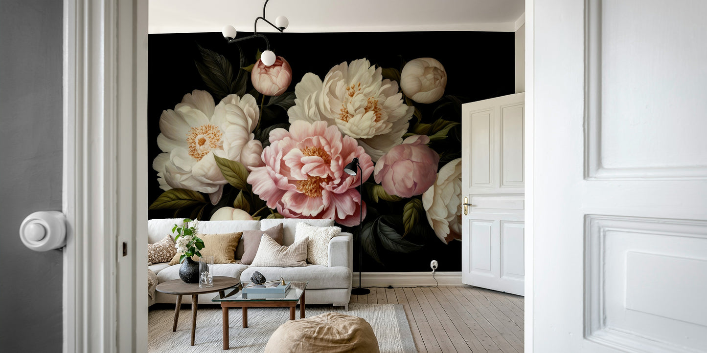 The night flowers and garden are a central focus of the image.

