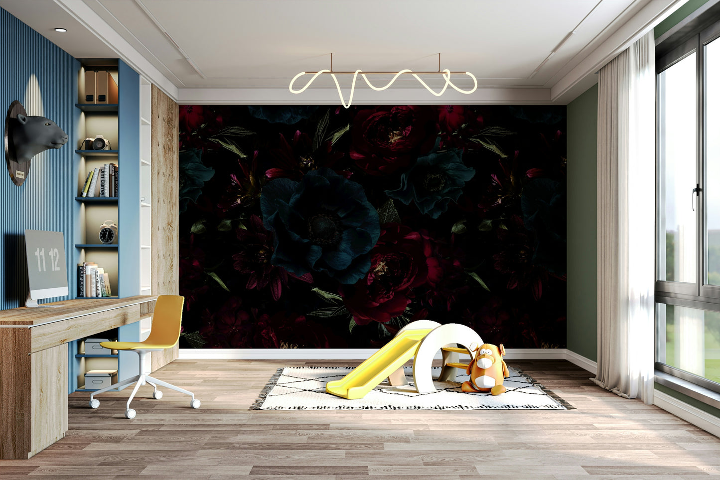 The composition is dynamic and full of depth.

