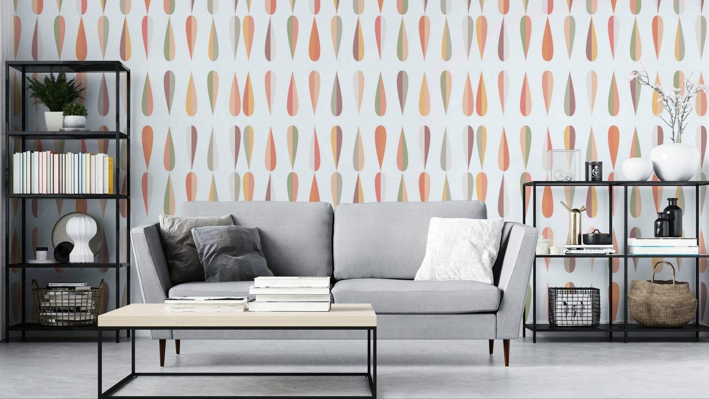 The teardrop shapes are a central focus of the image.

