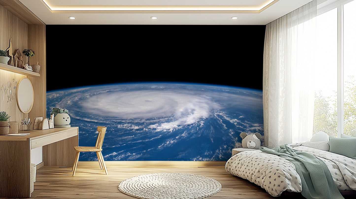 The artistic style is realistic, like a high-altitude or satellite photograph.
