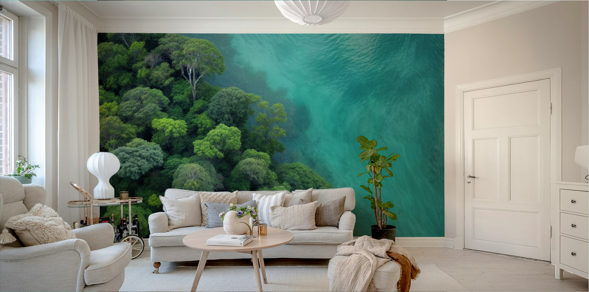 The artistic style is a realistic, high-quality photograph from above.
