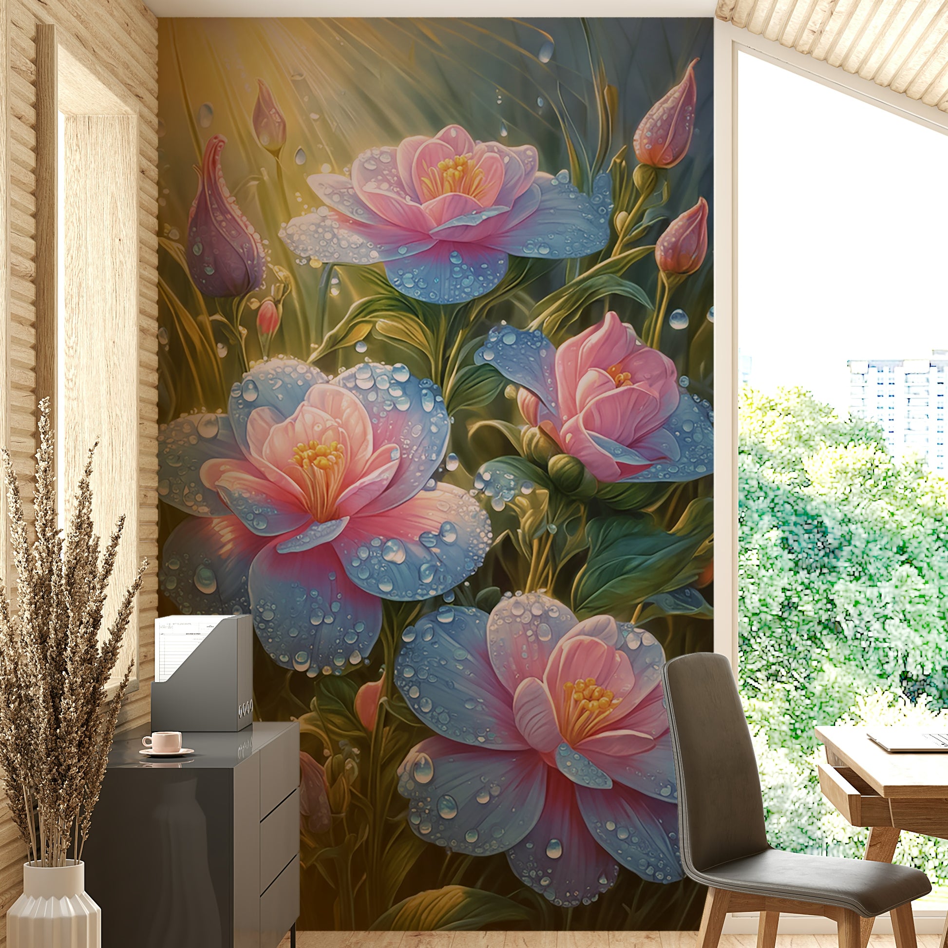 The overall feeling is one of peace, freshness, and quiet beauty.
