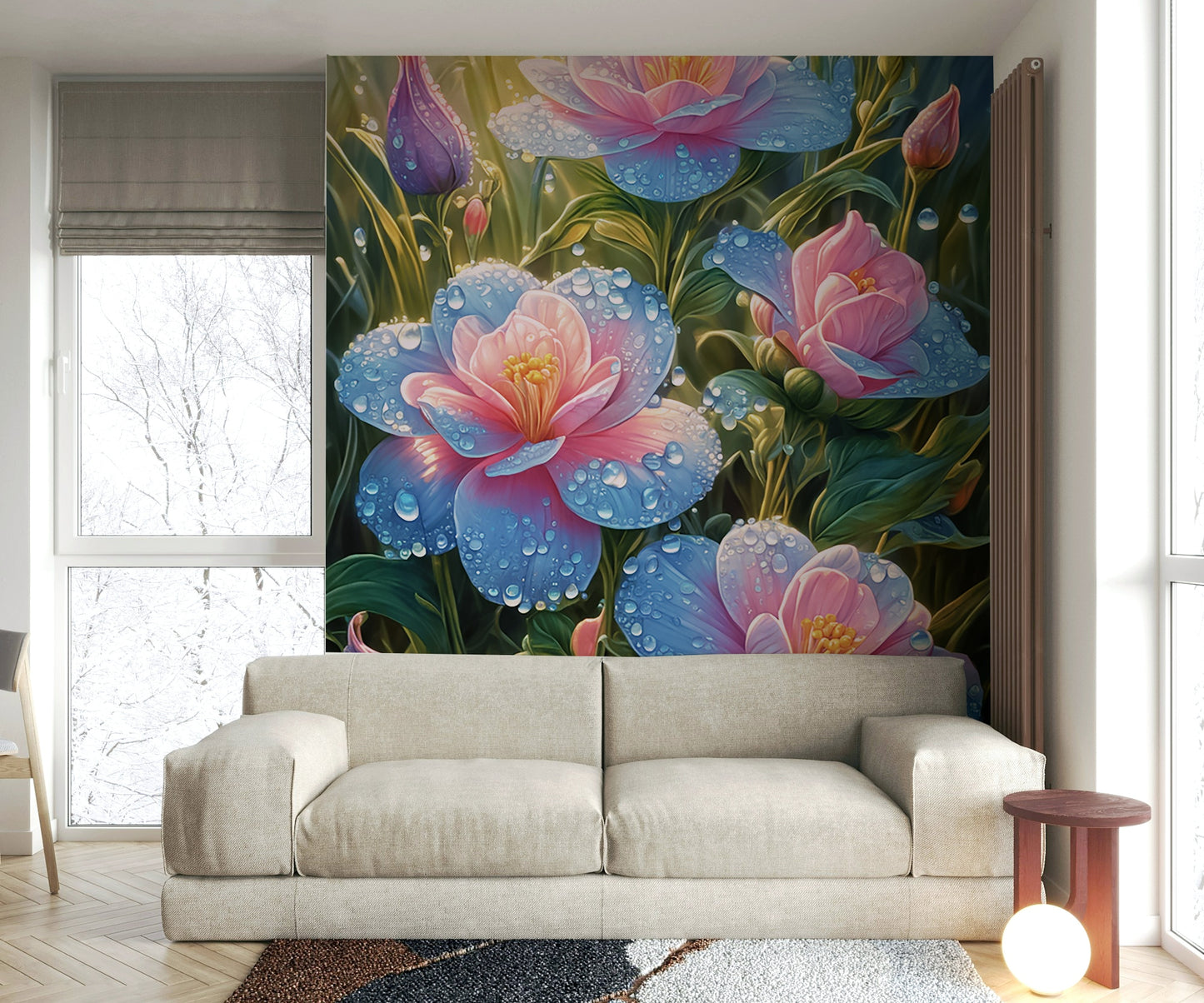 The artistic style is realistic with a shallow depth of field.
