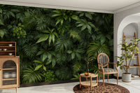 There is a sense of depth and layered leaves, like in a real forest.
