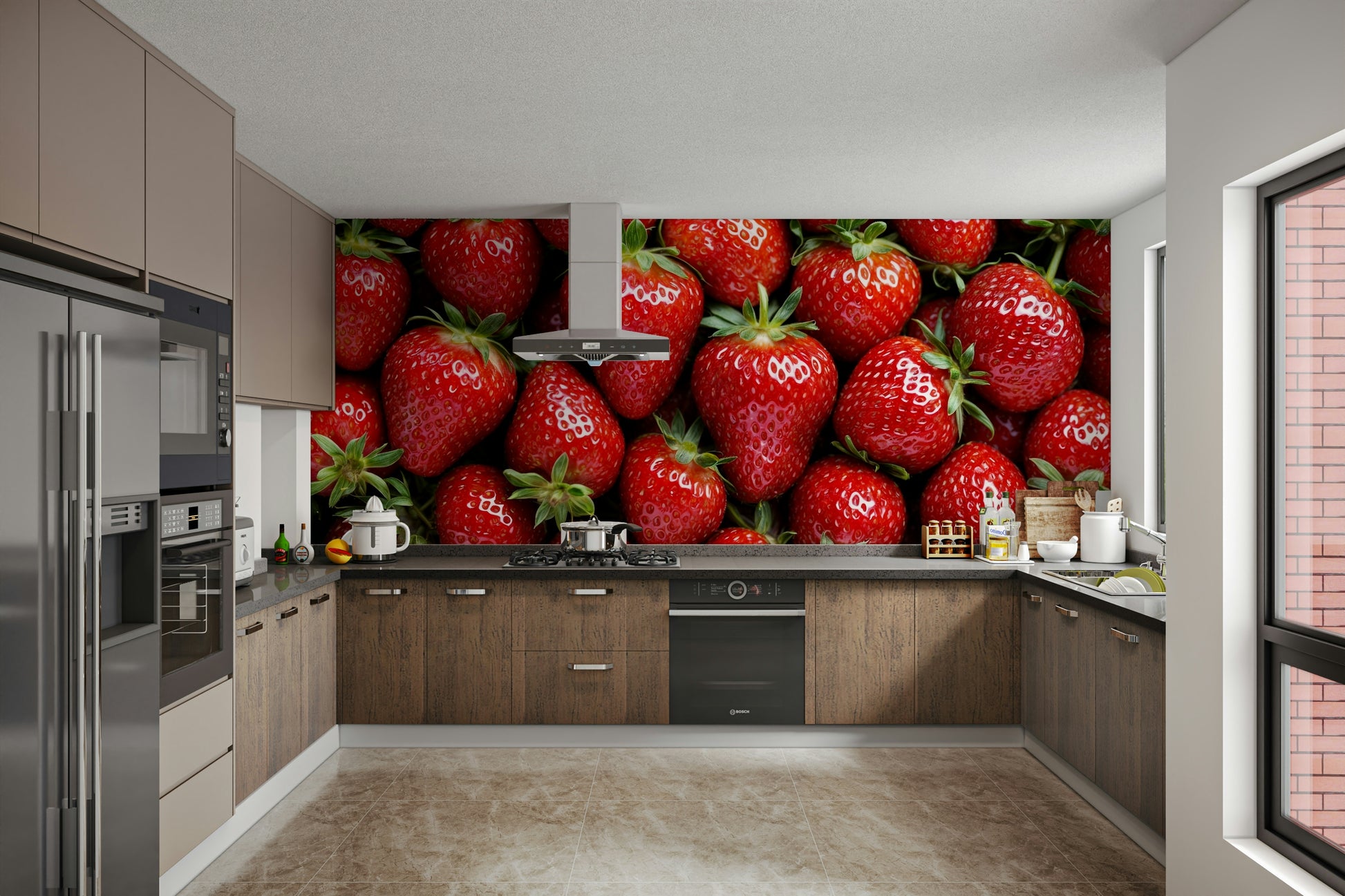 This piece is ideal for a kitchen, a dining room, or a child's room.
