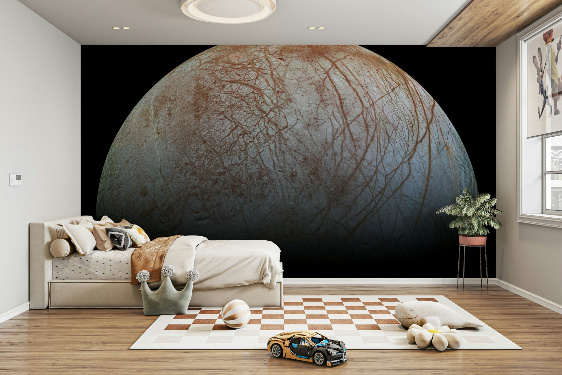 The details of the cracks on the surface are very intricate.
