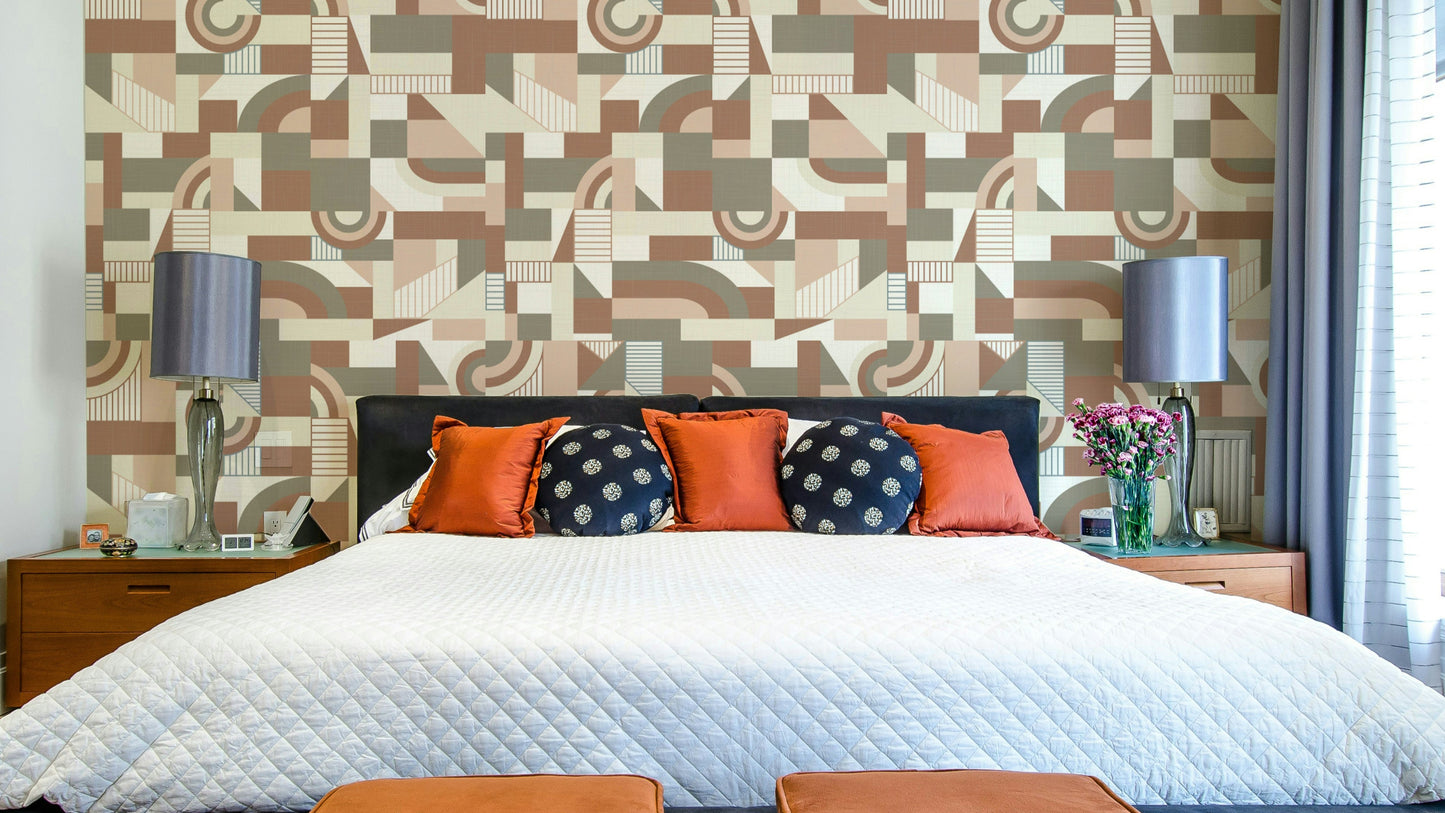 The design has a layered, artistic look with a sense of gentle movement.

