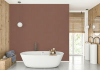 The mural extends across the entire wall, creating a clean backdrop.

