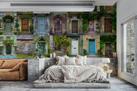 The mural extends across the entire wall, creating a smooth backdrop.

