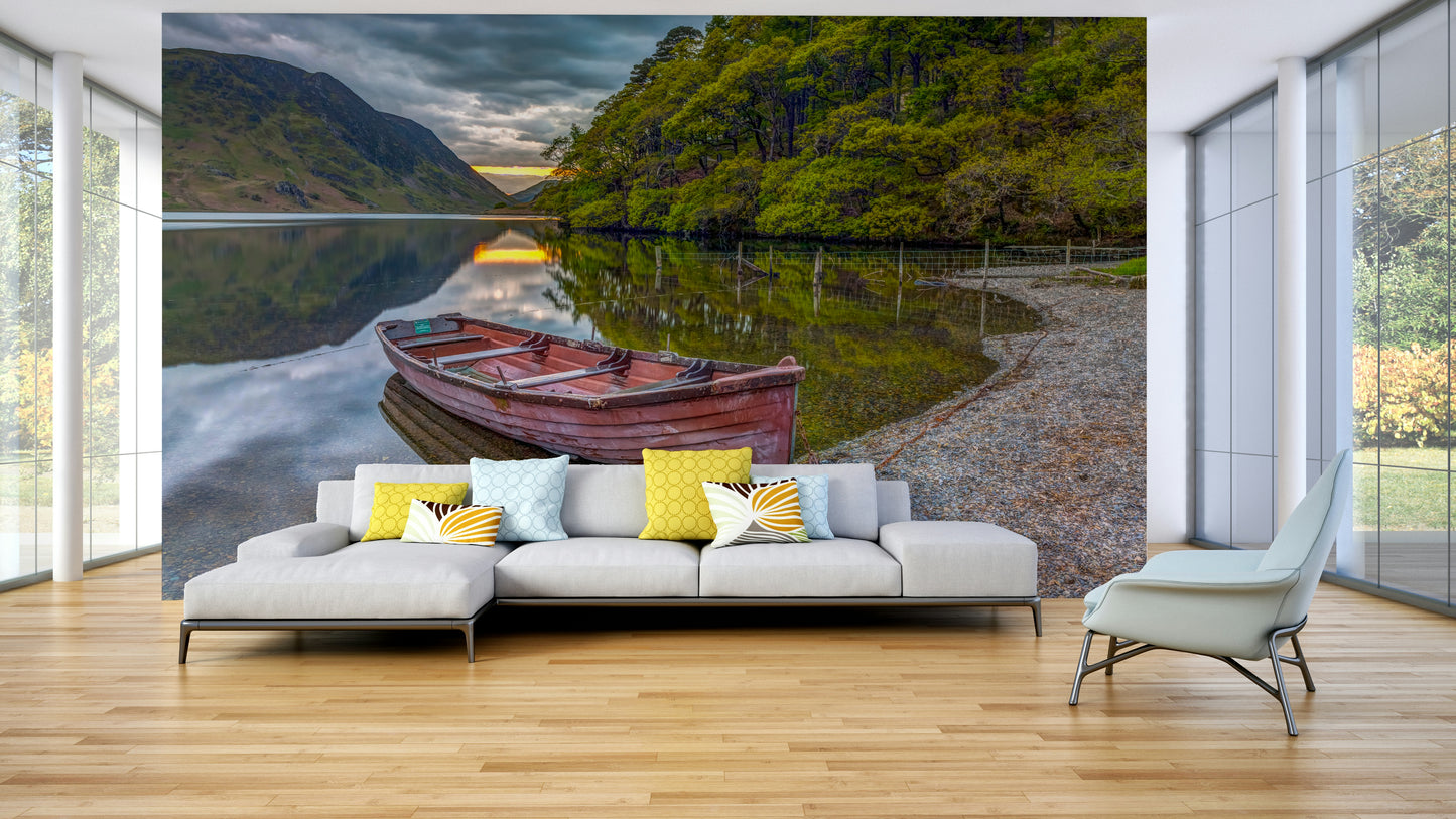 The design has a very polished and serene effect on the space.

