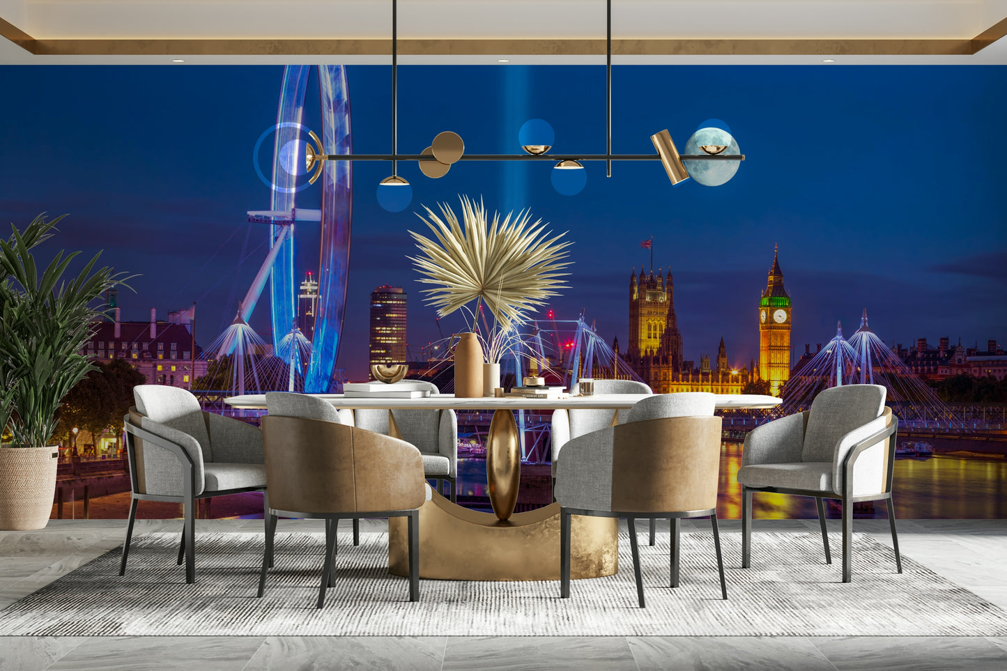 The room's lighting highlights the peaceful feel of the scene.

