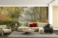 The room's lighting highlights the peaceful feel of the scene.

