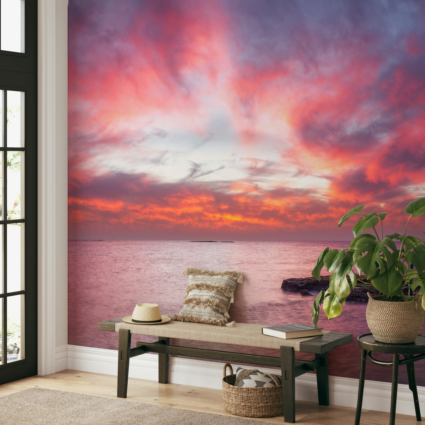 A close-up view shows the soft, blended details of the waves.

